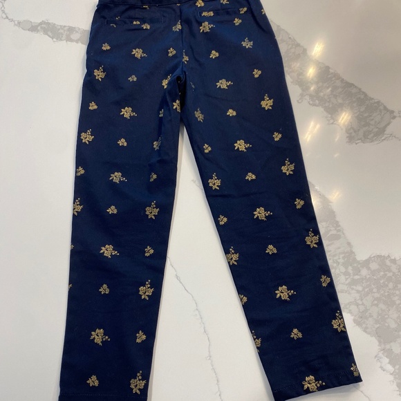 Janie and Jack navy blue gold floral suit pants - EUC - Picture 2 of 8